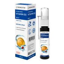 Risingstar Vitamin D3 500 IU Клубника, 20 мл