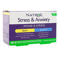 Natrol Stress &amp; Anxiety Day &amp; Nite, 60 таб